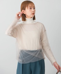 レイヤードチュールブラウス