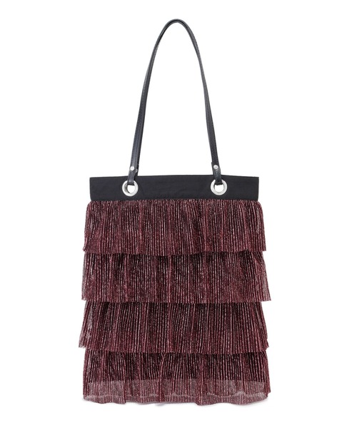 ELLEgirl（エルガール）の「ラメプリーツフリルトートバッグ【ELLEgirl/エル ガール】（トートバッグ・レディース・ダークグリーン/ピンク/アンティークゴールド・FREE）」の19枚目の写真