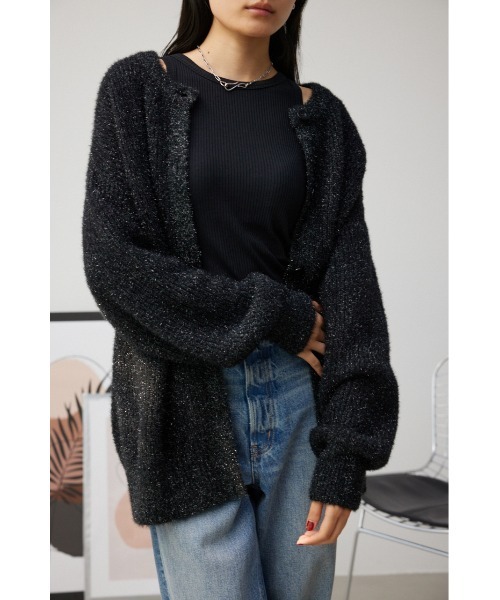 セール】ラメニットカーディガン（カーディガン/ボレロ）｜AZUL BY