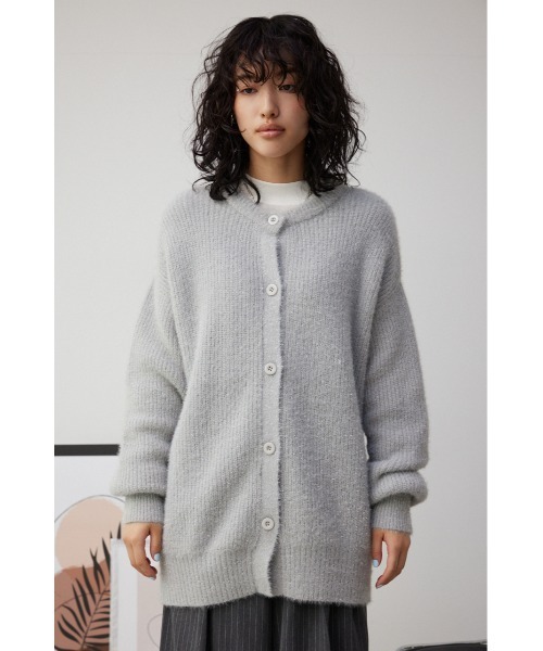 AZUL by moussy（アズールバイマウジー）の「ラメニットカーディガン（カーディガン/ボレロ・レディース・ブルー/ライトグレー/ゴールド/ブラック・SMALL/MEDIUM）」の8枚目の写真