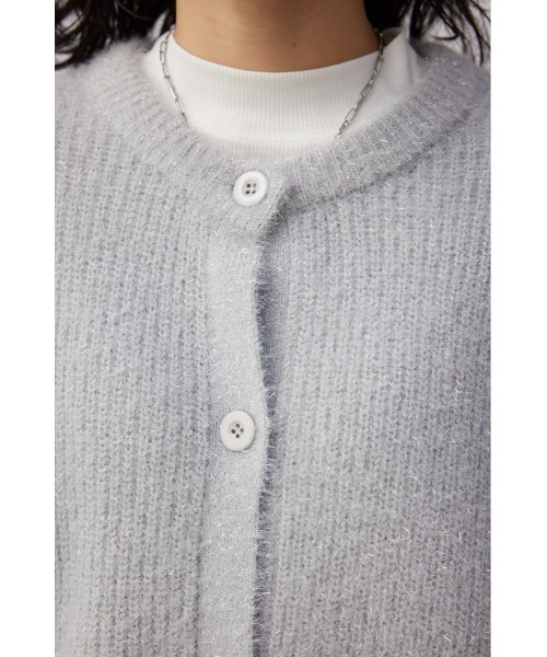 MOUSSY グレー ラメ入り カーディガン セール】ラメニットカーディガン（カーディガン/ボレロ）｜AZUL