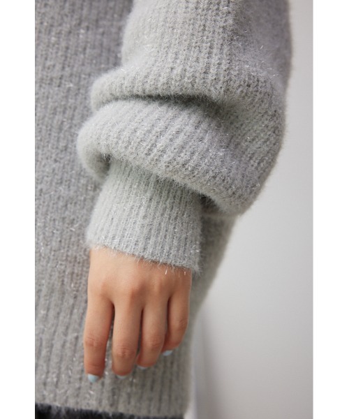 AZUL by moussy（アズールバイマウジー）の「ラメニットカーディガン（カーディガン/ボレロ・レディース・ブルー/ライトグレー/ゴールド/ブラック・SMALL/MEDIUM）」の13枚目の写真