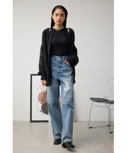 AZUL by moussy（アズールバイマウジー）の「ラメニットカーディガン（カーディガン/ボレロ・レディース・ブルー/ライトグレー/ゴールド/ブラック・SMALL/MEDIUM）」の17枚目の写真