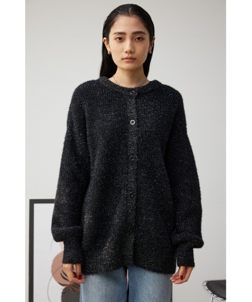 AZUL by moussy（アズールバイマウジー）の「ラメニットカーディガン（カーディガン/ボレロ・レディース・ブルー/ライトグレー/ゴールド/ブラック・SMALL/MEDIUM）」の18枚目の写真