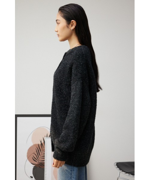 AZUL by moussy（アズールバイマウジー）の「ラメニットカーディガン（カーディガン/ボレロ・レディース・ブルー/ライトグレー/ゴールド/ブラック・SMALL/MEDIUM）」の19枚目の写真