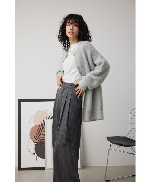 AZUL by moussy（アズールバイマウジー）の「ラメニットカーディガン（カーディガン/ボレロ・レディース・ブルー/ライトグレー/ゴールド/ブラック・SMALL/MEDIUM）」の6枚目の写真