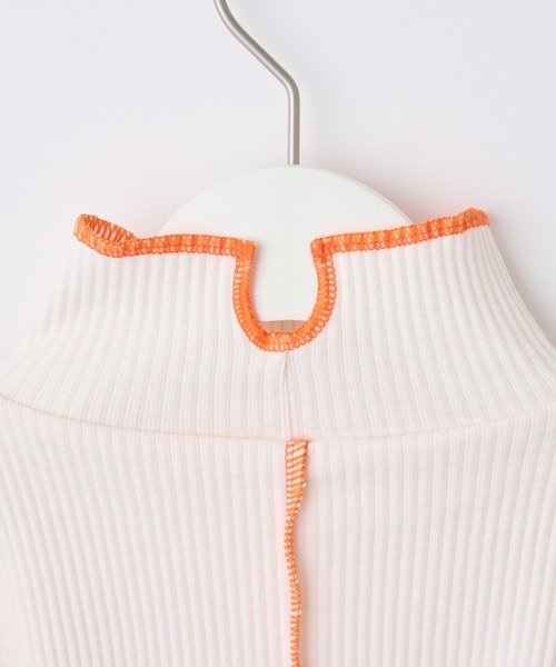 CIAOPANIC TYPY(チャオパニックティピー)の「【KIDS】配色ステッチハイネックリブカットソー(Tシャツ/カットソー・キッズ・アイボリー/ブラック/オレンジ/グレー/イエロー・S/L/XXL/XL/M)」の19枚目の写真