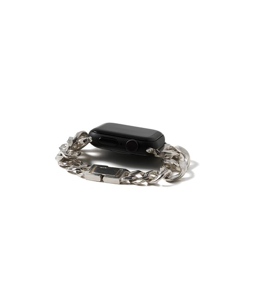 CRIMIE(クライミー)の「APPLE WATCH LINK CHAIN GRADATION SILVER BAND / 41、40、38mm対応 / アップルウォッチ チェーンシルバー グラデーション 時計 バンド / 41、40、38mm対応(ブレスレット・メンズ・シルバー・M/L)」の5枚目の写真