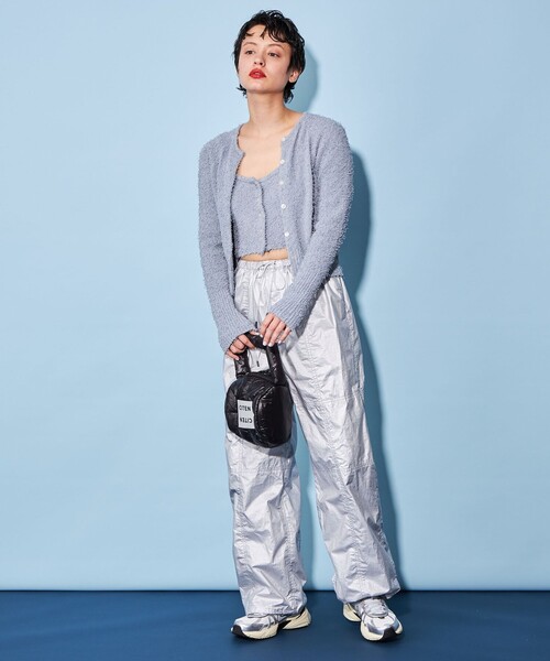 CITEN（シテン）の「＜CITEN＞パデッド ドラムバッグ ハーフ（ハンドバッグ・レディース・ブラック/ホワイト/シルバー/オレンジ系その他・FREE）」の15枚目の写真