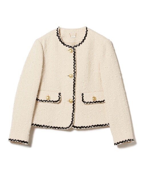 EFFE BEAMS（エッフェビームス）の「EFFE BEAMS / ノーカラー ブレード ジャケット（ノーカラージャケット・レディース・ナチュラル・38/36）」の16枚目の写真