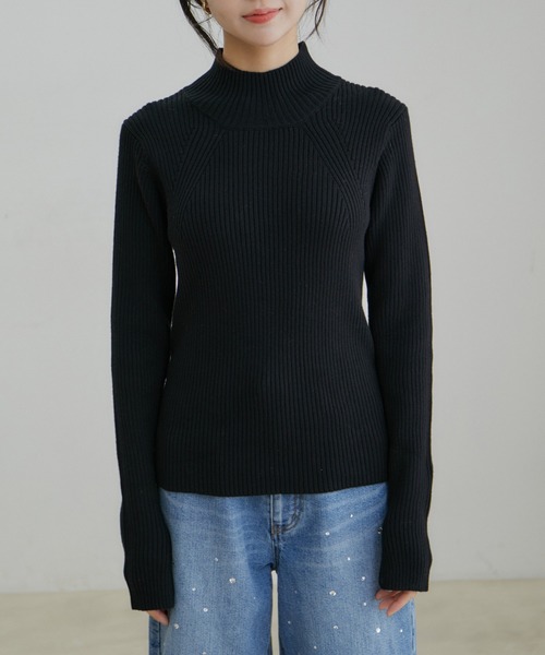 VIS（ビス）の「【洗える】袖スリットハイネックリブニット（ニット/セーター・レディース・ブラック/イエロー系その他/オフホワイト・M/S）」の15枚目の写真