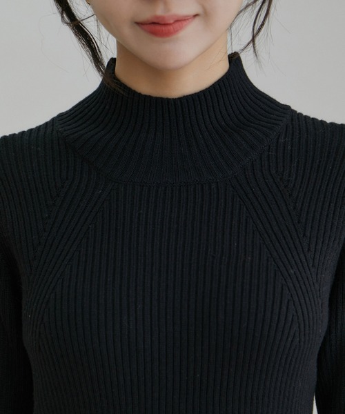 VIS（ビス）の「【洗える】袖スリットハイネックリブニット（ニット/セーター・レディース・ブラック/イエロー系その他/オフホワイト・M/S）」の18枚目の写真