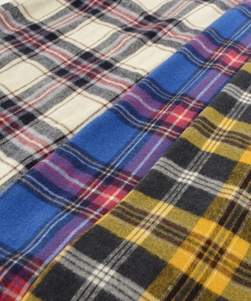 SHIPS for women(シップスフォーウィメン)の「ネルチェックカシュクールシャツ◇(シャツ/ブラウス・レディース・オフホワイト/チャコールグレー/ブルー・38/36)」の6枚目の写真