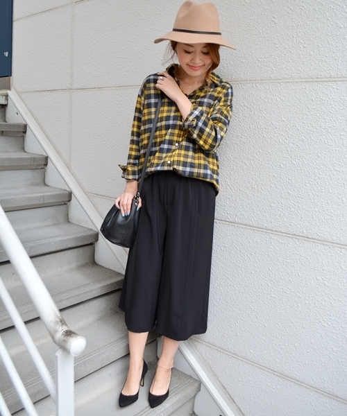 SHIPS for women(シップスフォーウィメン)の「ネルチェックカシュクールシャツ◇(シャツ/ブラウス・レディース・オフホワイト/チャコールグレー/ブルー・38/36)」の7枚目の写真