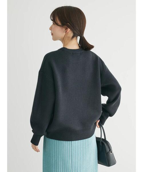 Green　Parks（グリーンパークス）の「刺繍ロゴニットプルオーバー（ニット/セーター・レディース・杢グレー/ミント/ダークグレー/ベージュ・FREE）」の12枚目の写真