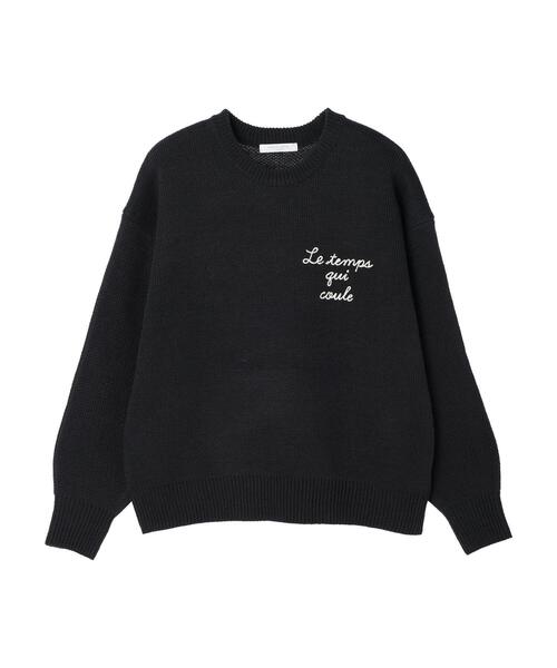 Green　Parks（グリーンパークス）の「刺繍ロゴニットプルオーバー（ニット/セーター・レディース・杢グレー/ミント/ダークグレー/ベージュ・FREE）」の19枚目の写真