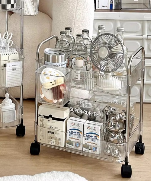 PRADA アクリル 2段収納ラック アクリルボックス シェルフ L