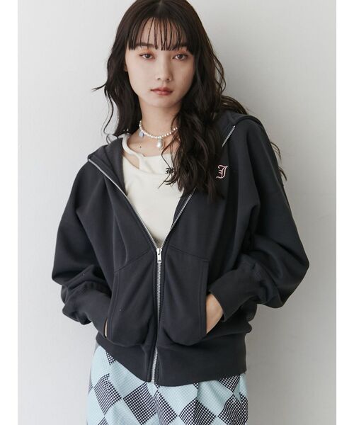 jouetie（ジュエティ）の「バタフライプリントフーディー（パーカー・レディース・ブラック/ブルー/アイボリー・MEDIUM）」の9枚目の写真