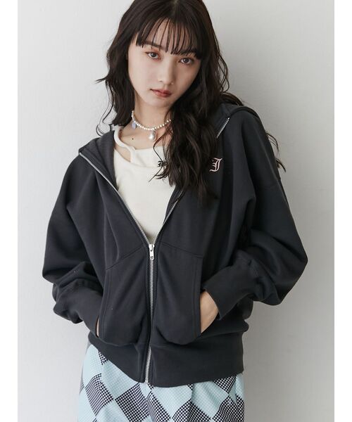 jouetie（ジュエティ）の「バタフライプリントフーディー（パーカー・レディース・ブラック/ブルー/アイボリー・MEDIUM）」の12枚目の写真