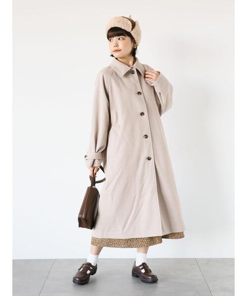 ehka sopo（エヘカソポ）の「ボア襟付きコート（その他アウター・レディース・ブラウン/グレー/キナリ・F）」の14枚目の写真