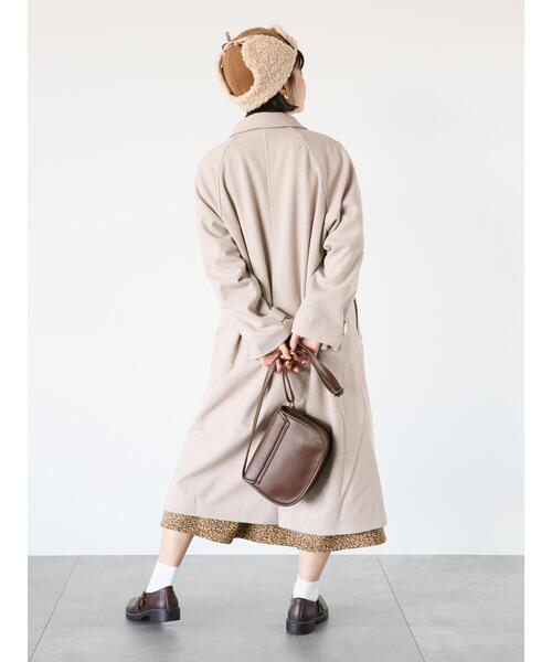 ehka sopo（エヘカソポ）の「ボア襟付きコート（その他アウター・レディース・ブラウン/グレー/キナリ・F）」の16枚目の写真