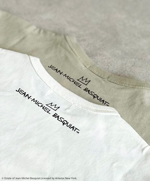 MARKEY'S（マーキーズ）の「【ジャン＝ミシェル・バスキア】別注プリントTee（80～150cm）（Tシャツ/カットソー・キッズ・オフホワイト/ベージュ/チャコール・120/110/100/95/90/80/150/130/140）」の4枚目の写真