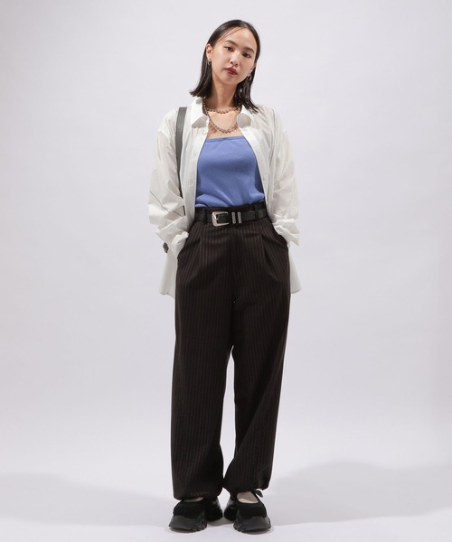 PAGEBOY（ページボーイ）の「ステッチワークシャツ（シャツ/ブラウス・レディース・ブラック/オフホワイト・FREE）」の16枚目の写真