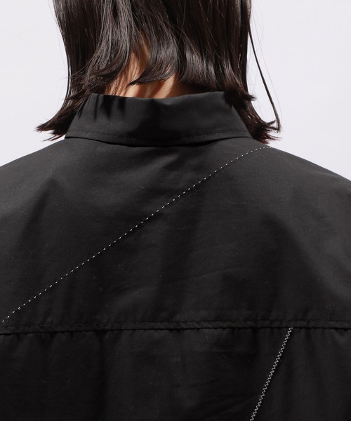 PAGEBOY（ページボーイ）の「ステッチワークシャツ（シャツ/ブラウス・レディース・ブラック/オフホワイト・FREE）」の4枚目の写真