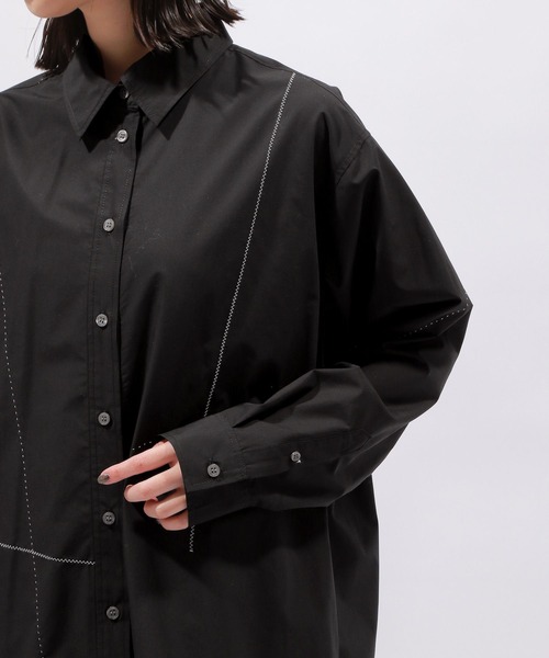 PAGEBOY（ページボーイ）の「ステッチワークシャツ（シャツ/ブラウス・レディース・ブラック/オフホワイト・FREE）」の15枚目の写真