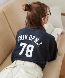 バックプリントフットボールTシャツ