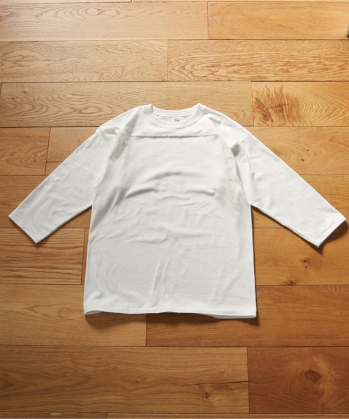 ANGIE（アンジー）の「バックプリントフットボールTシャツ（Tシャツ/カットソー・レディース・杢グレー/ブラック×ホワイト/ホワイト×ブラック/ネイビー×ホワイト・LARGE/MEDIUM）」の17枚目の写真
