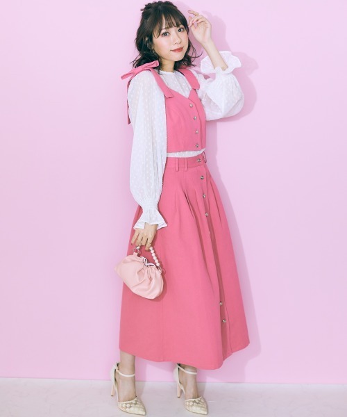 marun(マルン)の「<大きいサイズ> 薔薇ボタンフレアスカート marun(スカート・レディース・ピンク・5L/4L/3L/LL/L)」の20枚目の写真
