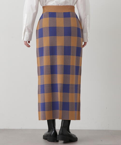 N.（N. Natural Beauty Basic）（エヌエヌナチュラルビューティーベーシック）の「◆ギンガムチェックジャガードスカート（スカート・レディース・ブラック系その他/ブラウン系その他・MEDIUM）」の20枚目の写真