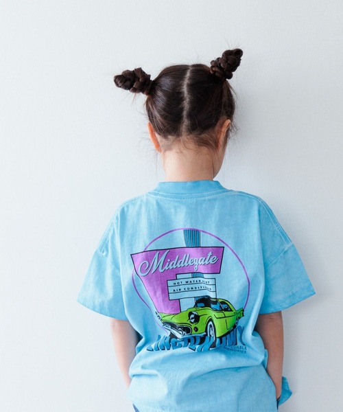 LOWRYS FARM（ローリーズファーム）の「ＢＩＧネオンＴＥＥ　103008（Tシャツ/カットソー・キッズ・ホワイト/グレー/ブルー/チャコール/ピンク/グレー系その他/グレー系その他2/ブラック・110cm/120cm/130cm/140cm/150cm）」の7枚目の写真