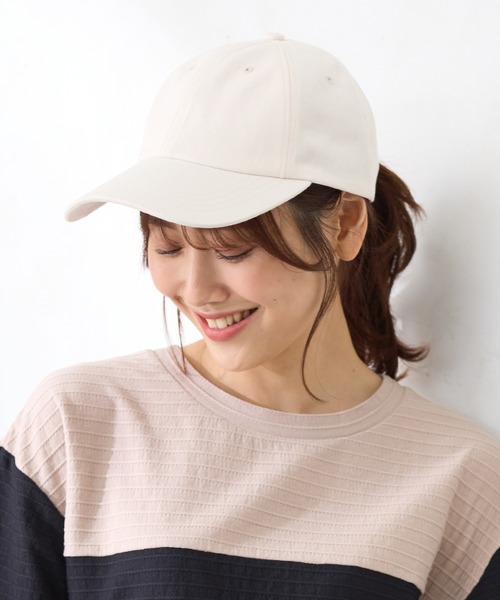 Honeys（ハニーズ）の「無地キャップ（キャップ・レディース・ベージュ/アイボリー/ブラック/ライトベージュ/スミクロ/ピンク/ダークブラウン・FREE）」の9枚目の写真
