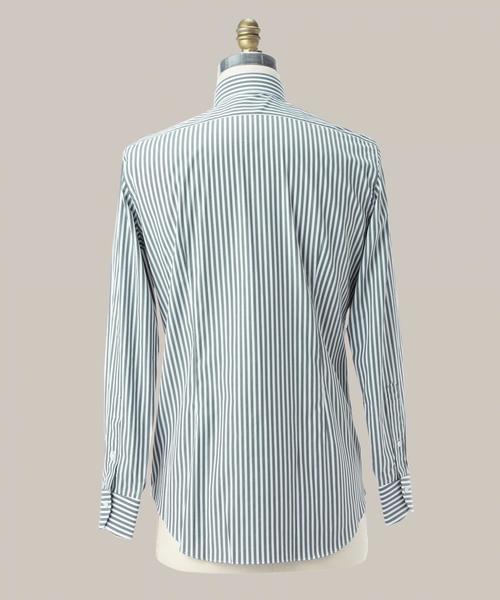 UNITED ARROWS(ユナイテッドアローズ)の「UAD ロンドンストライプ ショートワイド スリムΠ(シャツ/ブラウス・メンズ・オリーブ・39cm/37cm/38cm/40cm)」の2枚目の写真