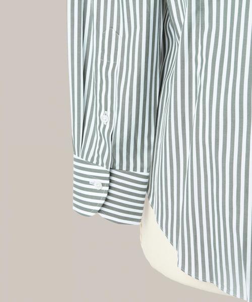 UNITED ARROWS(ユナイテッドアローズ)の「UAD ロンドンストライプ ショートワイド スリムΠ(シャツ/ブラウス・メンズ・オリーブ・39cm/37cm/38cm/40cm)」の5枚目の写真