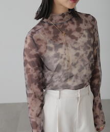 FREE'S MART | ニュアンス柄シアーハイネックカットソー(Tシャツ/カットソー)