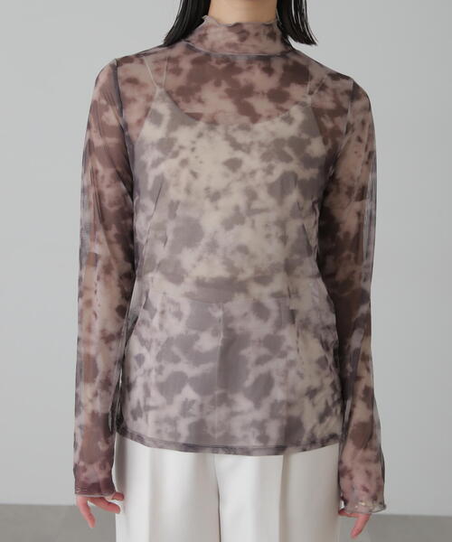 FREE'S MART（フリーズマート）の「ニュアンス柄シアーハイネックカットソー（Tシャツ/カットソー・レディース・グレー系その他・FREE）」の7枚目の写真