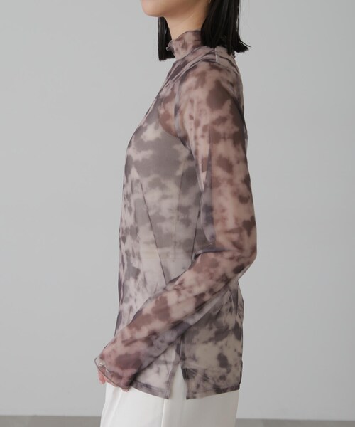 FREE'S MART（フリーズマート）の「ニュアンス柄シアーハイネックカットソー（Tシャツ/カットソー・レディース・グレー系その他・FREE）」の8枚目の写真