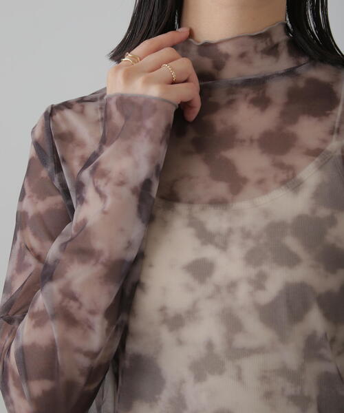 FREE'S MART（フリーズマート）の「ニュアンス柄シアーハイネックカットソー（Tシャツ/カットソー・レディース・グレー系その他・FREE）」の10枚目の写真