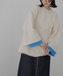 バイカラーデザインニット