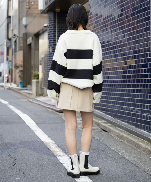 3.3 Field Trip (3.3フィールドトリップ)の「3.3 Field Trip/BIGラガーニット 2989881(ニット/セーター・レディース・ブラック/その他1/ベージュ・FREE)」の17枚目の写真