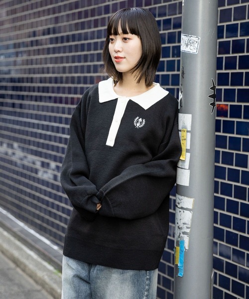 3.3 Field Trip (3.3フィールドトリップ)の「3.3 Field Trip/BIGラガーニット 2989881(ニット/セーター・レディース・ブラック/その他1/ベージュ・FREE)」の7枚目の写真