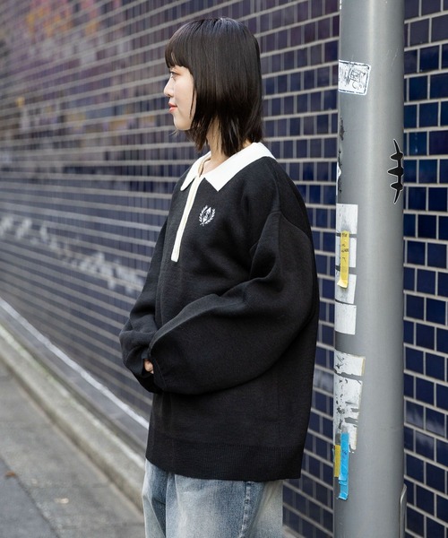 3.3 Field Trip (3.3フィールドトリップ)の「3.3 Field Trip/BIGラガーニット 2989881(ニット/セーター・レディース・ブラック/その他1/ベージュ・FREE)」の21枚目の写真