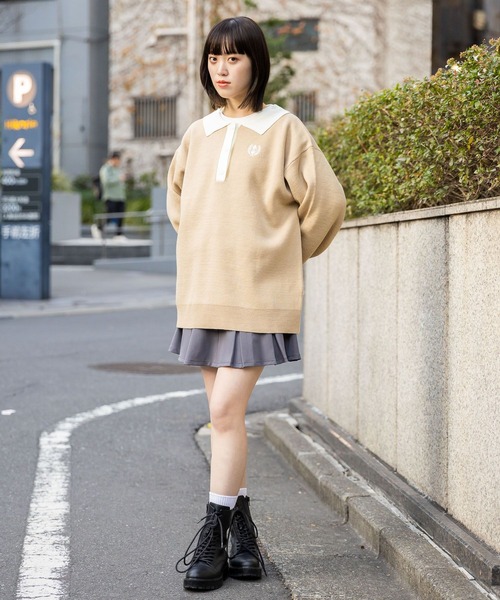 3.3 Field Trip (3.3フィールドトリップ)の「3.3 Field Trip/BIGラガーニット 2989881(ニット/セーター・レディース・ブラック/その他1/ベージュ・FREE)」の11枚目の写真