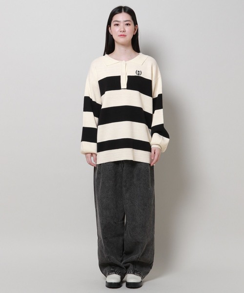 3.3 Field Trip (3.3フィールドトリップ)の「3.3 Field Trip/BIGラガーニット 2989881(ニット/セーター・レディース・ブラック/その他1/ベージュ・FREE)」の18枚目の写真