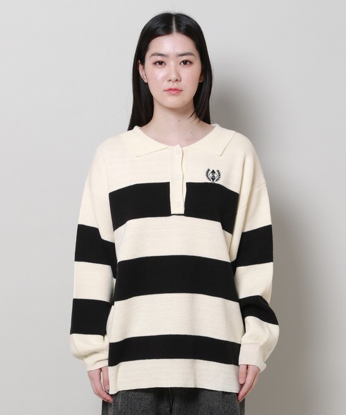 3.3 Field Trip (3.3フィールドトリップ)の「3.3 Field Trip/BIGラガーニット 2989881(ニット/セーター・レディース・ブラック/その他1/ベージュ・FREE)」の8枚目の写真