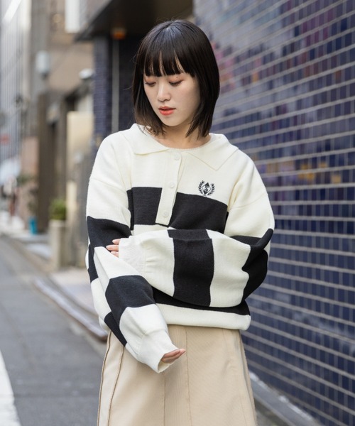 3.3 Field Trip (3.3フィールドトリップ)の「3.3 Field Trip/BIGラガーニット 2989881(ニット/セーター・レディース・ブラック/その他1/ベージュ・FREE)」の6枚目の写真