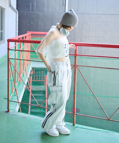 PBLIM（ページボーイリム）の「PBLIM/チュールナンバートップス（その他トップス・レディース・ブラック/オフホワイト・FREE）」の9枚目の写真